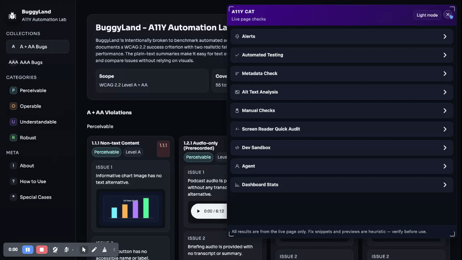 Issue log walkthrough